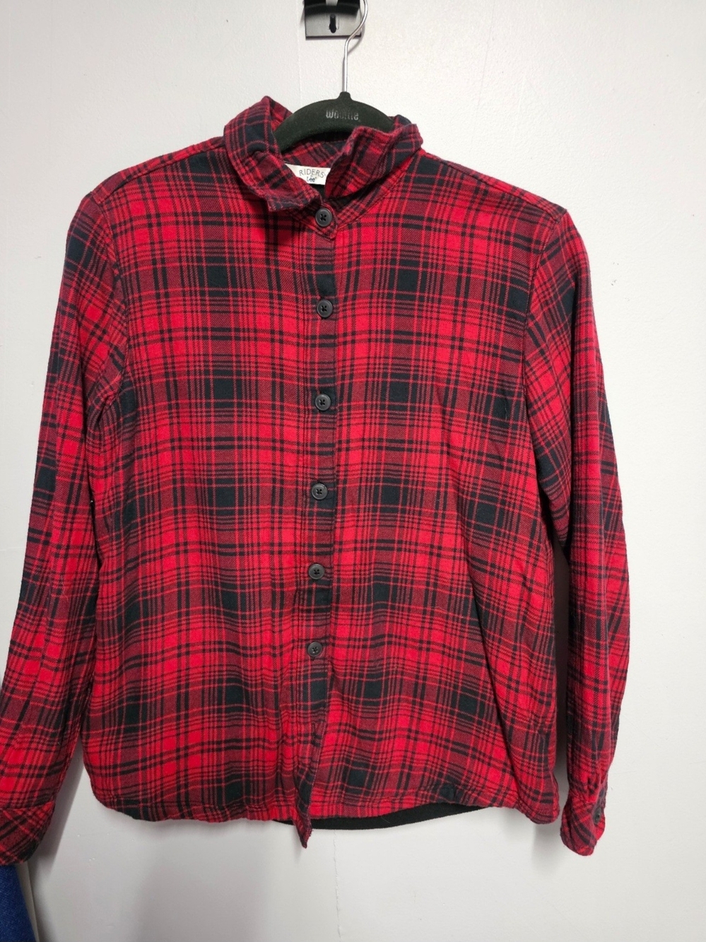 Lee Red and Black Plaid Button-Down Shirt